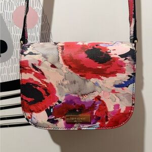 Kate Spade Crossbody Bag - Red and Black Floral